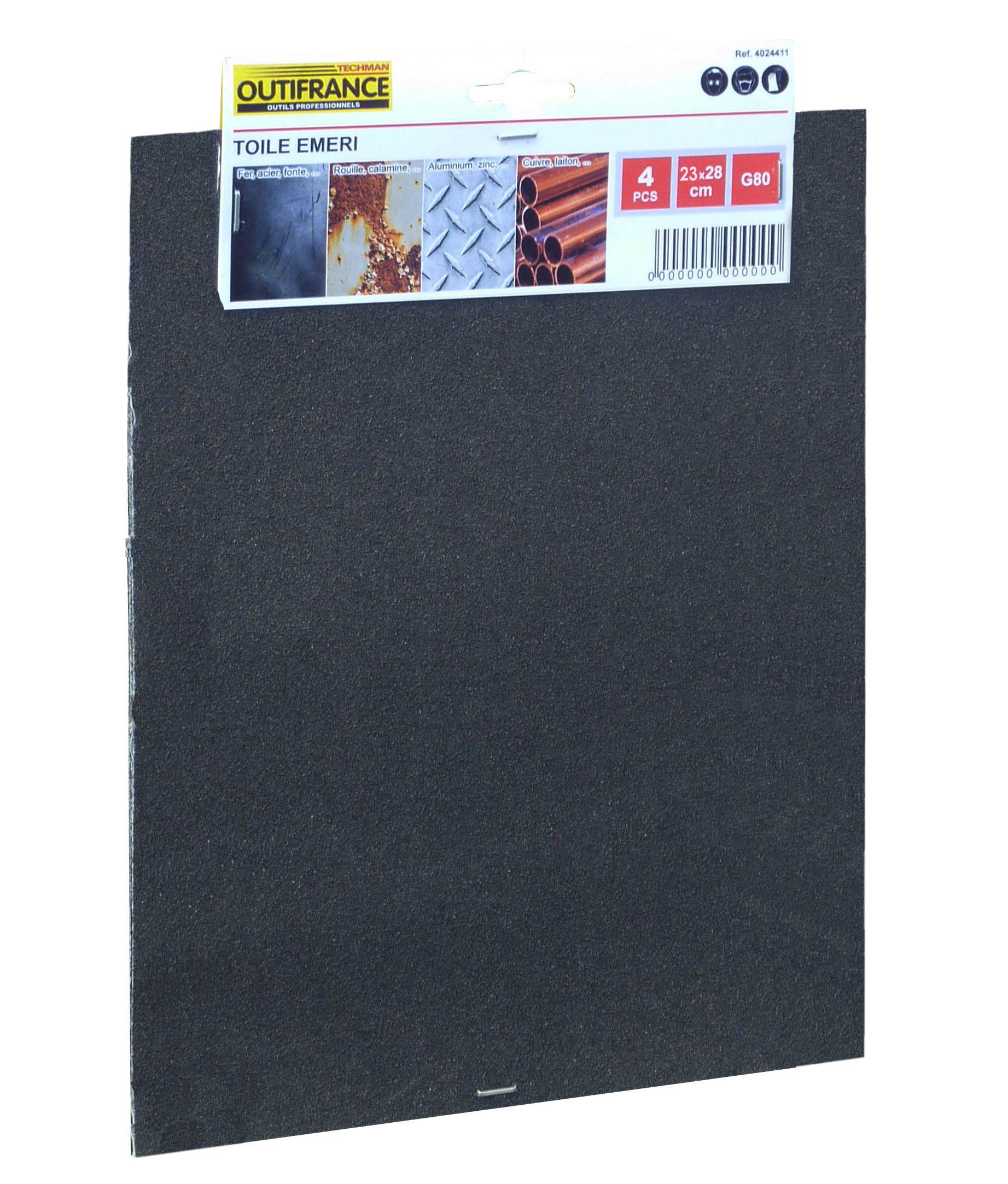 Outifrance - Toile Emeri 18x28cm Gr 0/100(x4)lot De 4 Feuilles - Image 2