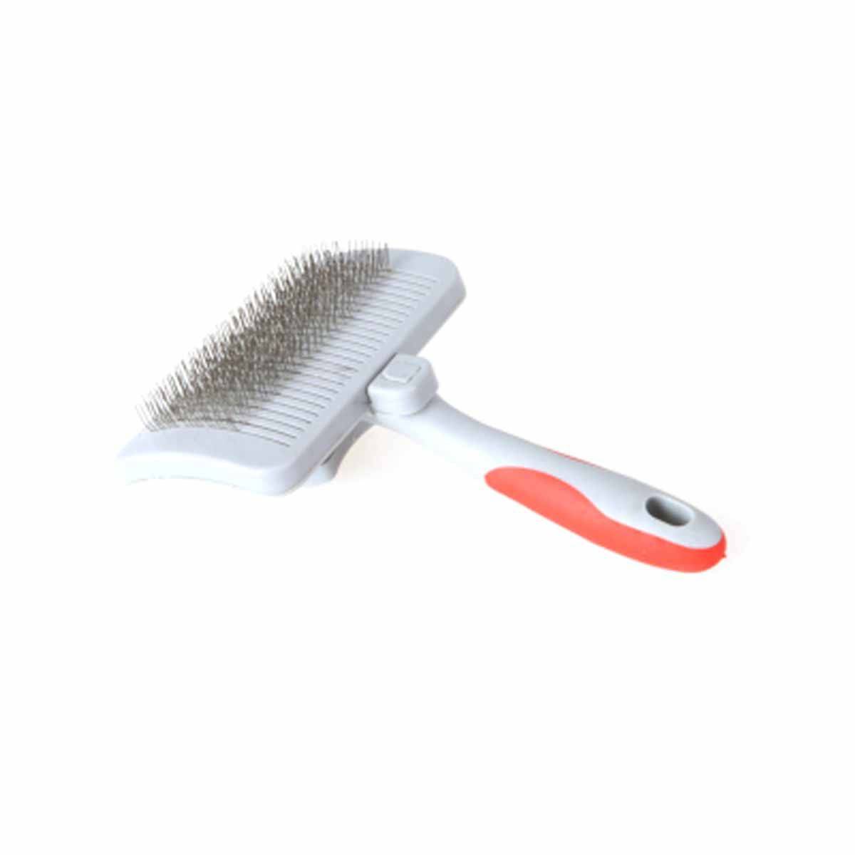 Love Story - Brosse de Toilettage "Rétractable" 17cm Blanc - Image 1