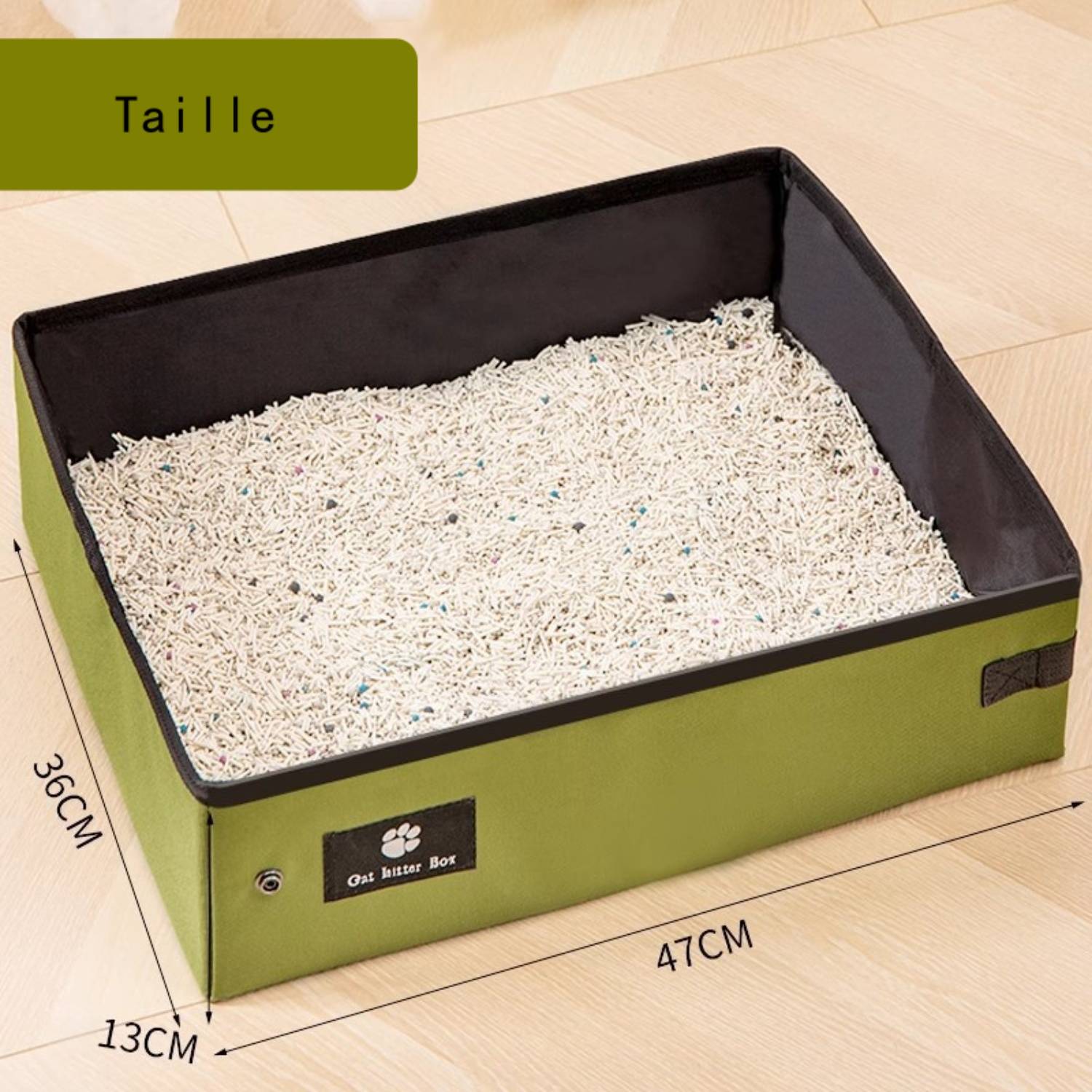 DtopbuyAge - Bac à litière pliable pour chat - Portable, imperméable M DtopbuyAge - Image 3