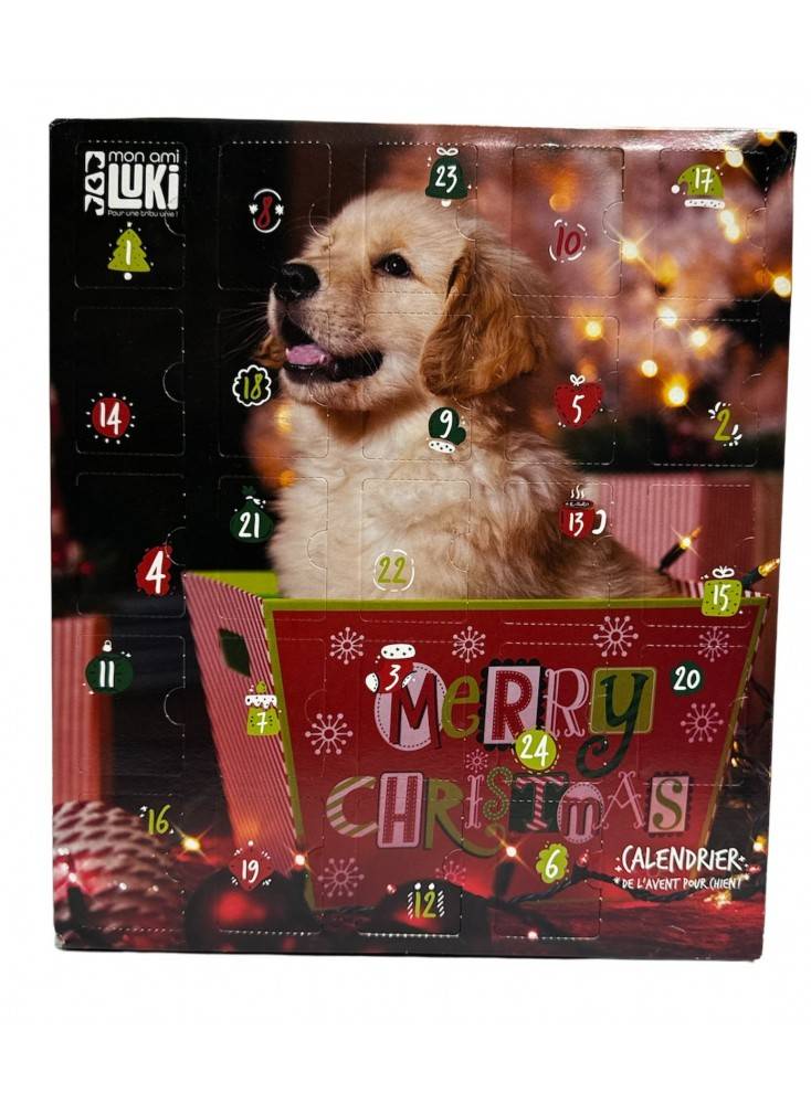 Calendrier de l'avent - noel pour chien gourmand - friandises et de recompenses  taille 20 X 15 CM - Mon Ami Luki - Image 1