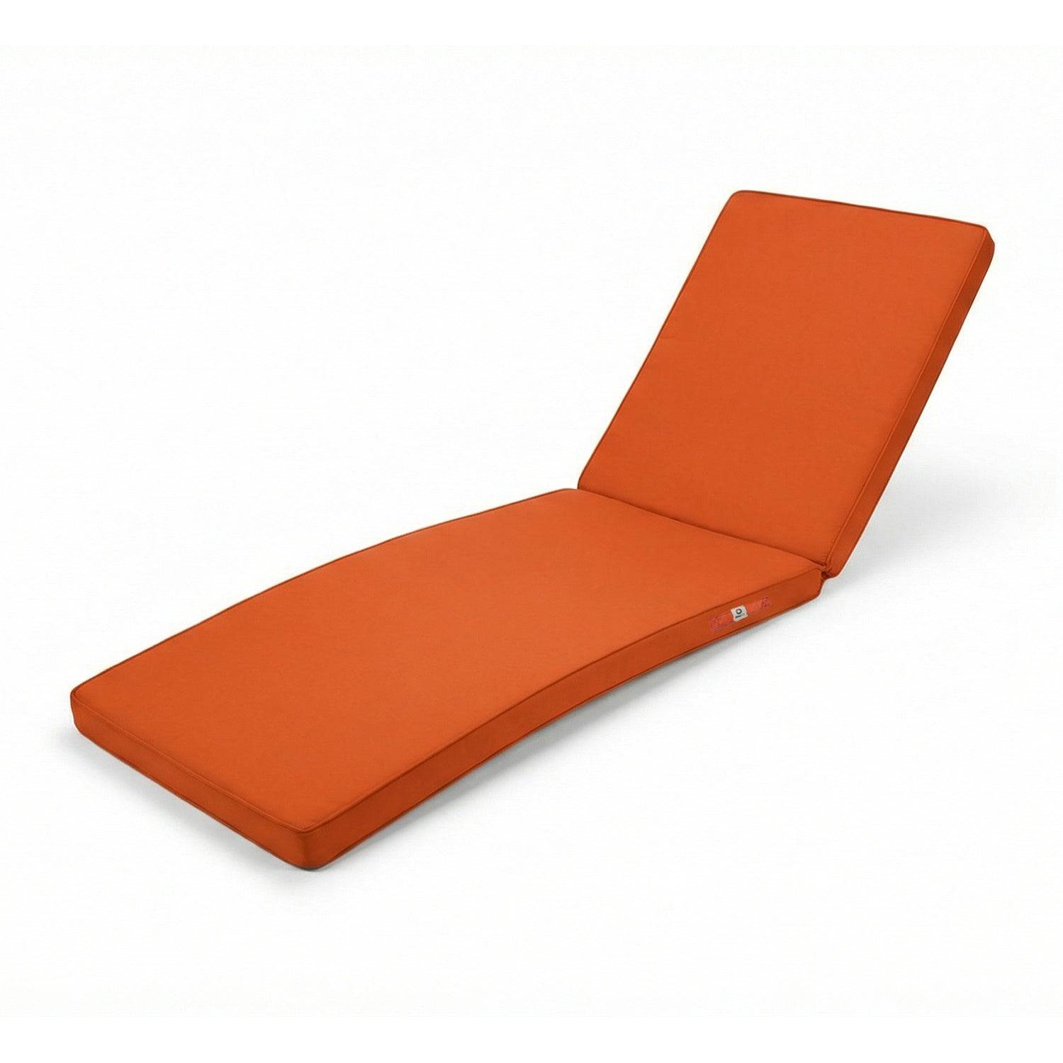 Coussin pour transat déhoussable 185x55x4cm orange - Déco arts - Image 1