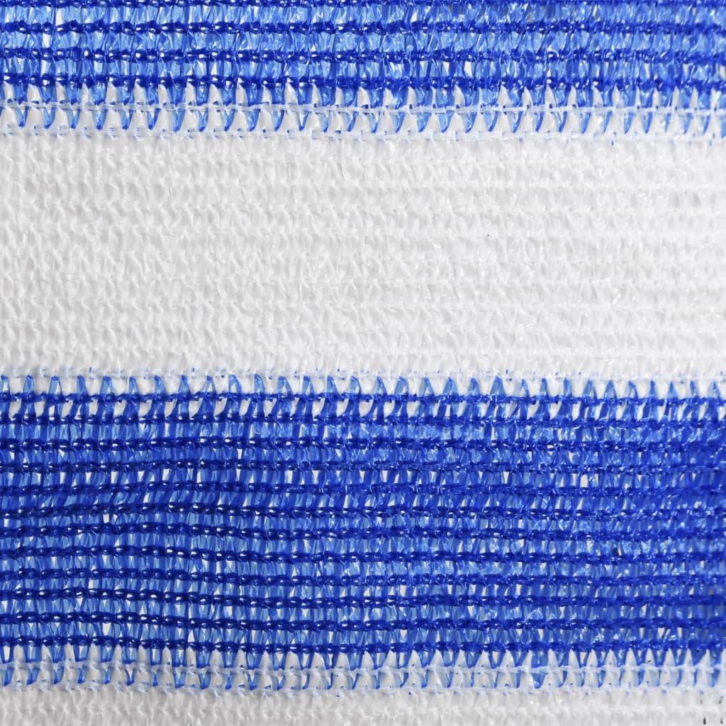 Helloshop26 - Écran de balcon brise pare vue protection confidentialité 120 x 300 cm PEHD bleu et blanc - Image 3