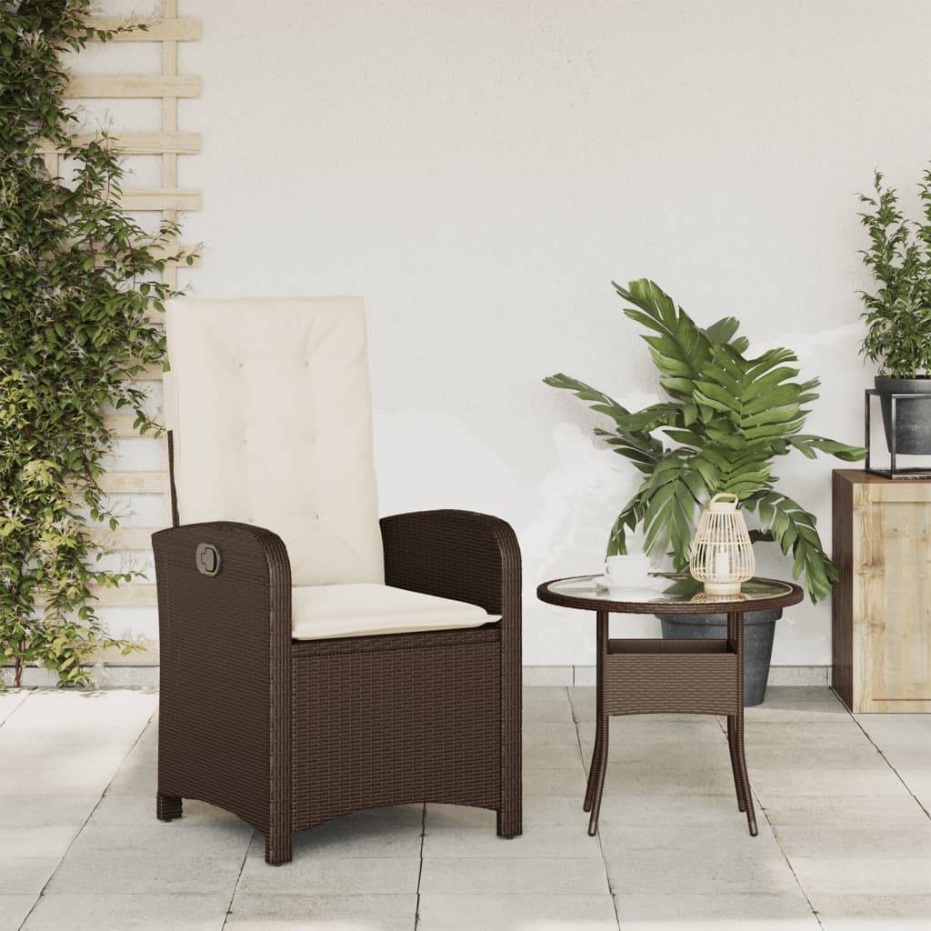 ComfortXL - Fauteuil Relax de Jardin Inclinable Résine Tressée Dossier Réglable pour Terrasse Sieste Marron – ComfortXL Outdoor Living - Image 3