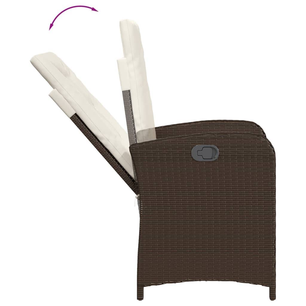ComfortXL - Fauteuil Relax de Jardin Inclinable Résine Tressée Dossier Réglable pour Terrasse Sieste Marron – ComfortXL Outdoor Living - Image 7