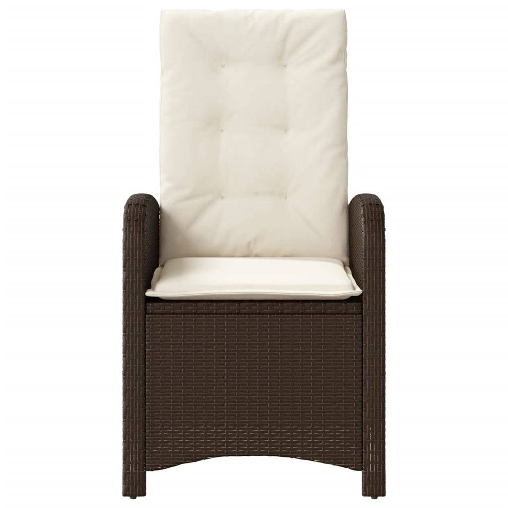 ComfortXL - Fauteuil Relax de Jardin Inclinable Résine Tressée Dossier Réglable pour Terrasse Sieste Marron – ComfortXL Outdoor Living - Image 4