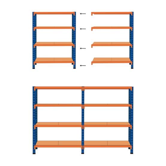 Beliani - Meuble de rangement Acier Orange FIUGGI - 200x60x200- Beliani - Image 9