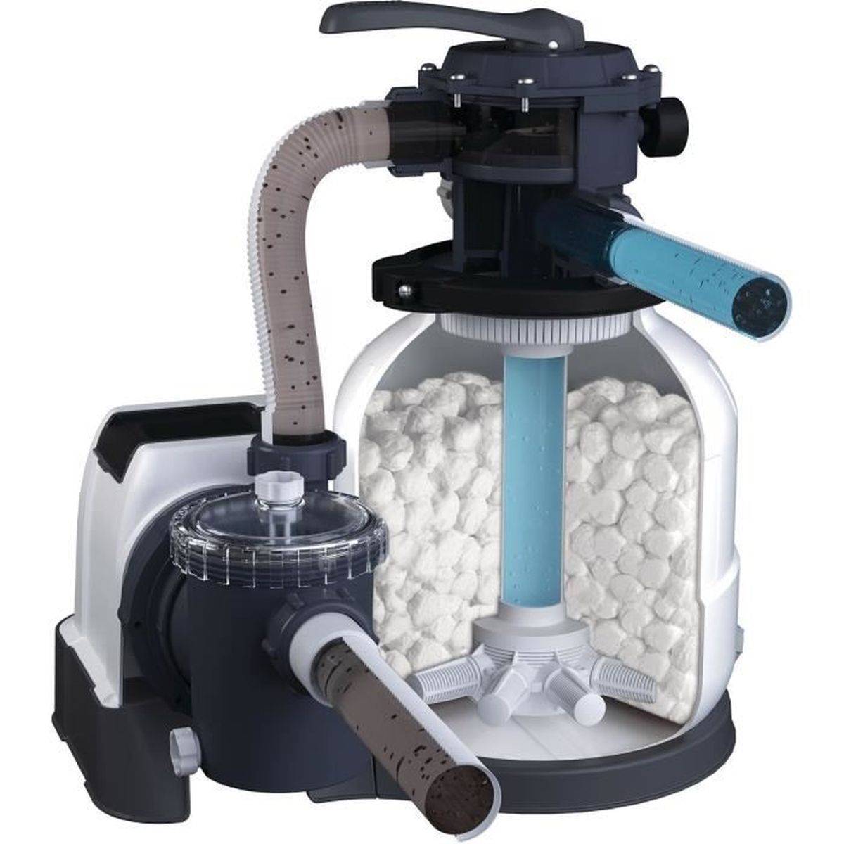 Boules filtrantes pour filtre à sable 3 à 5 microns, blanc, 500 g - INTEX