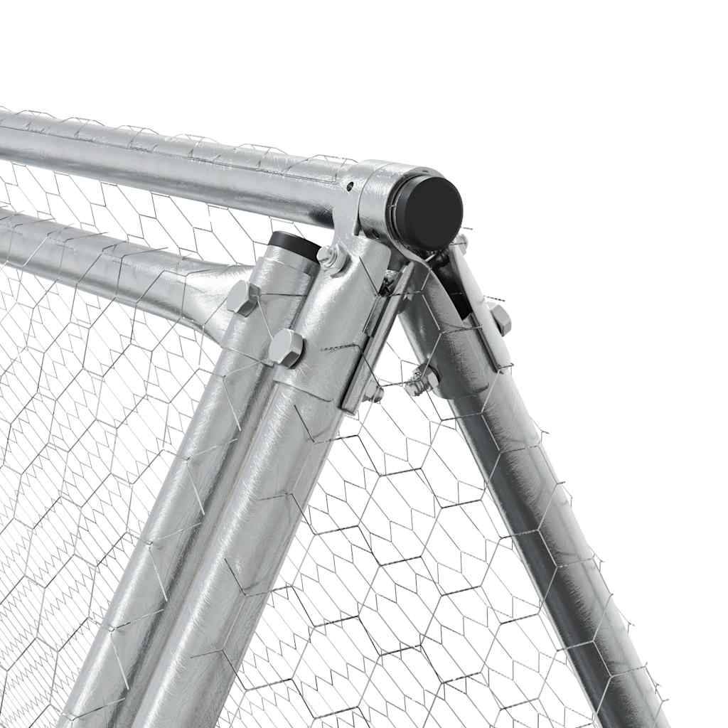 Vidaxl - Cage pour poules argenté 200x105x91 cm acier galvanisé vidaXL 172557 - Image 4