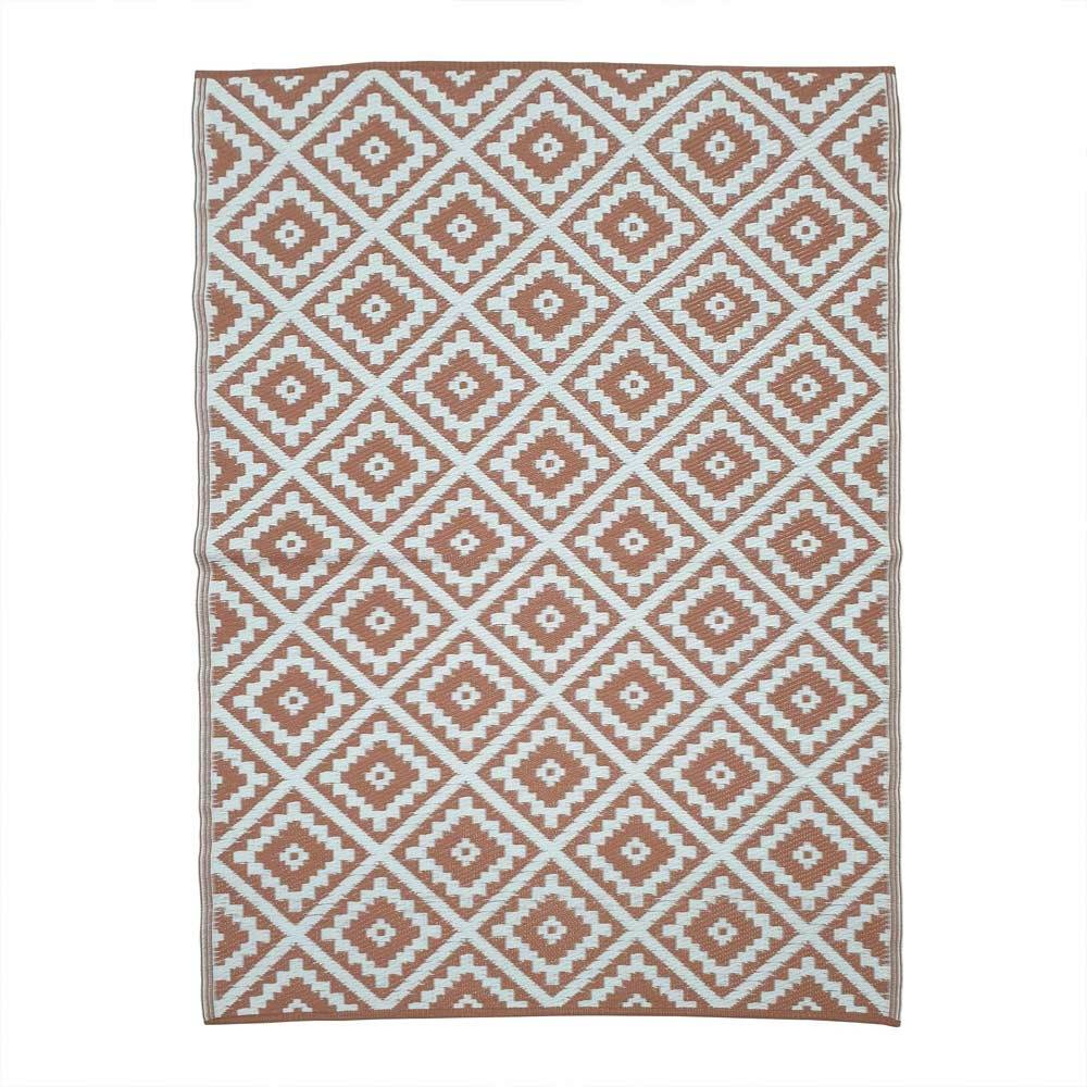 Tapis extérieur réversible pour balcon et terrasse Terracotta 160 x 240 Terracotta - Image 1