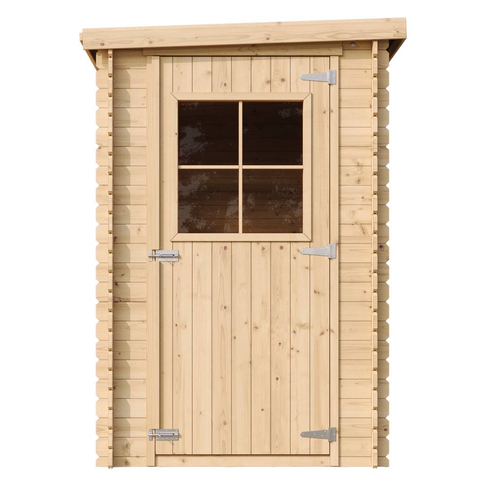 Timbela - Abri de jardin en bois l239xL144xH198 cm / 2.63 m² avec sol traité - Petit abri à outils, Local à vélos - 19 mm d’épaisseur - Timbela M306+M306G - Image 3