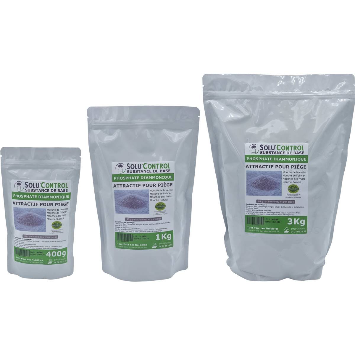 SOLU'CONTROL - Phosphate Diammonique, appât naturel contre les mouches des fruits - Sac de 3 kg - Image 4