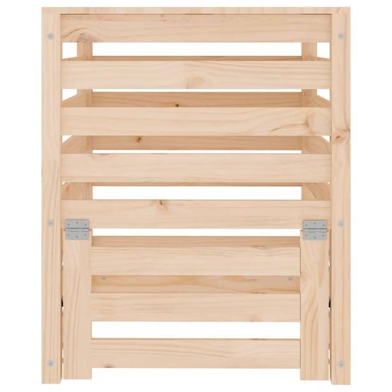 Composteur bois de pin naturel 63.5 x 63.5 x 77.5 cm - PANGIVO - Image 5
