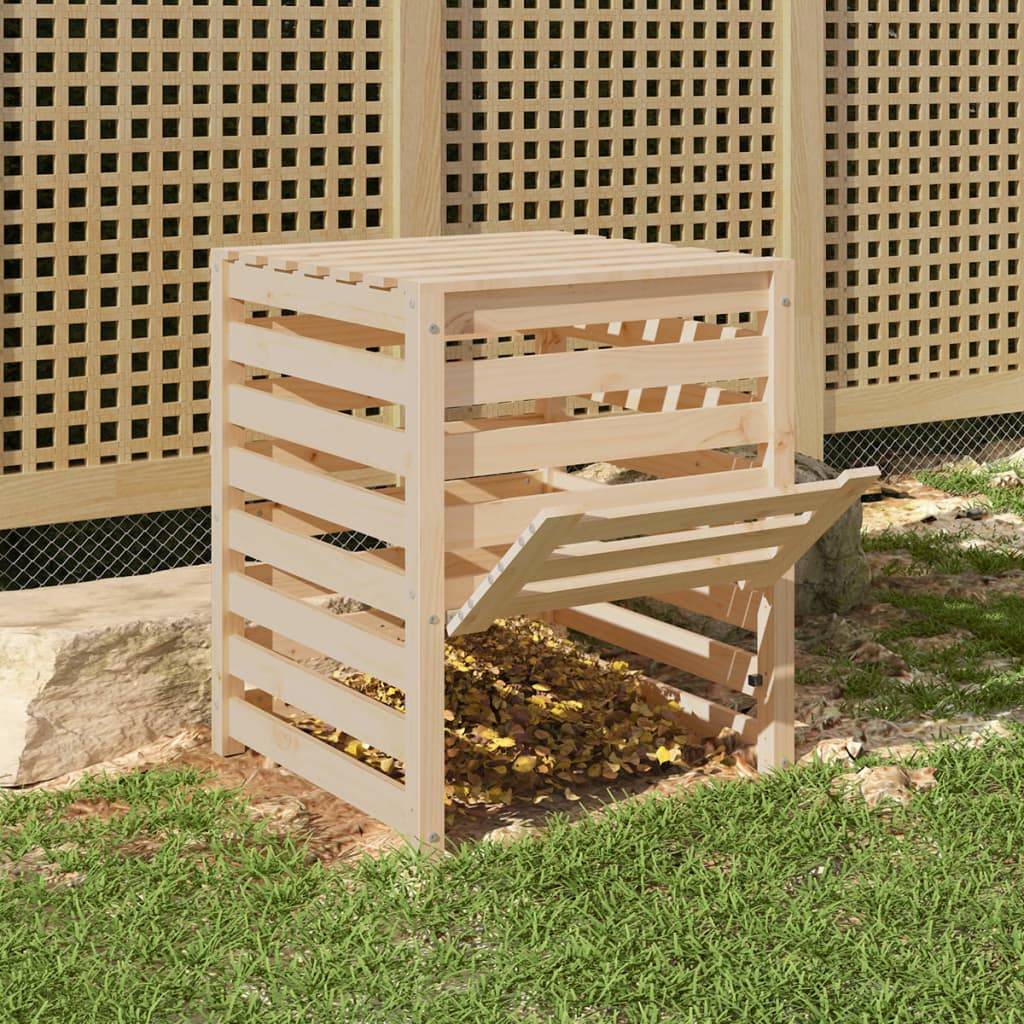 Composteur bois de pin naturel 63.5 x 63.5 x 77.5 cm - PANGIVO - Image 3