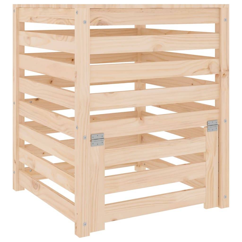 Composteur bois de pin naturel 63.5 x 63.5 x 77.5 cm - PANGIVO - Image 2