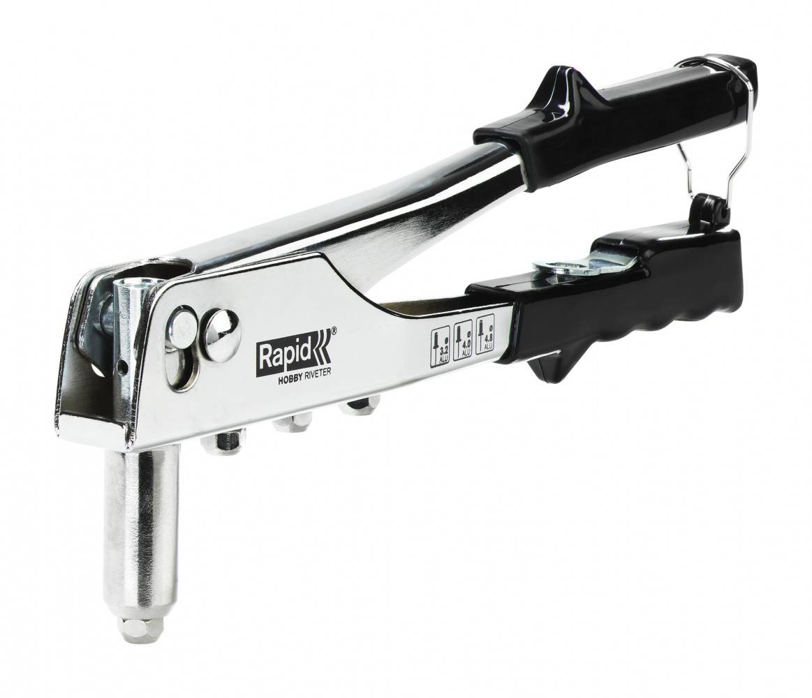 Rapid - Pince à riveter RAPID HOBBY pour rivets aluminium Ø3,2 / 4,0 et 4,8mm.