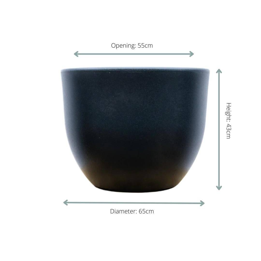 Pot Eggy Anthracite 65cm- La Green Touch - Image 2