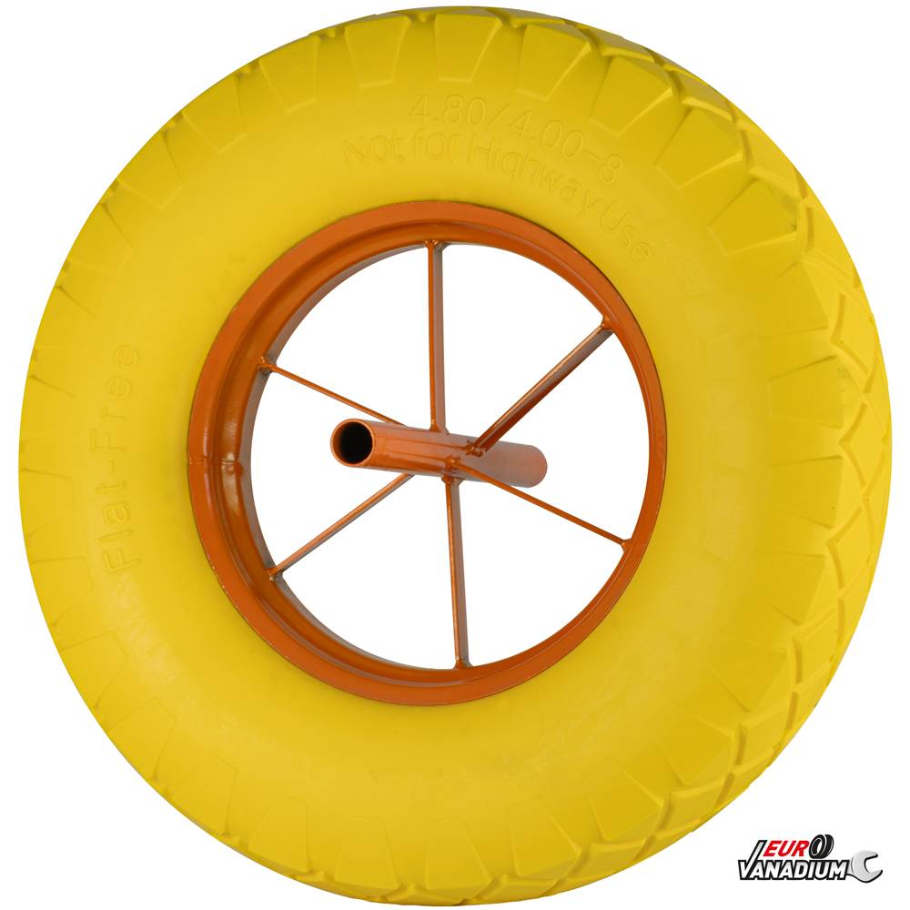 Roue de brouette increvable 390 mm – Axe ext 20 mm - EURO VANADIUM - Image 4