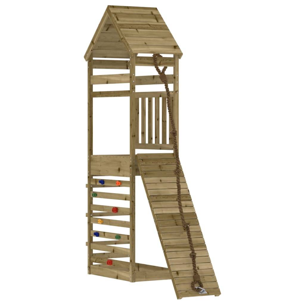 Helloshop26 - Maisonnette de jeu avec mur d'escalade 55 x 175 x 264 cm bois de pin imprégné - Image 2