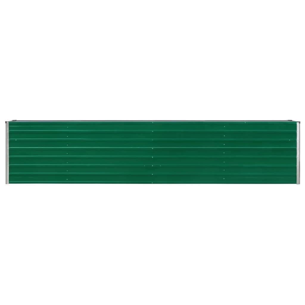Jardinière lit surélevé plantes fleurs jardin acier galvanisé 320 x 40 x 45 cm vert - Image 2