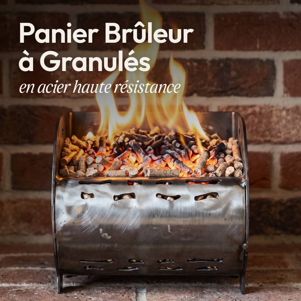 Panier Brûleur Pellets & Granulés 20cm, Cap. 3kg, Acier Brut CASABEL - Image 3