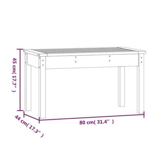 Vidaxl - Banc de jardin 80x44x45 cm bois massif de pin vidaXL 823997 - Image 3