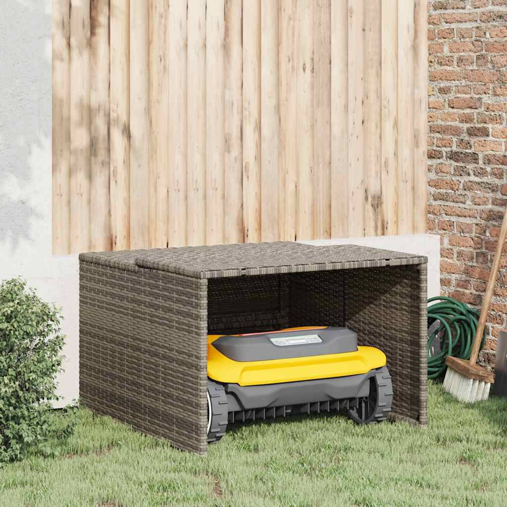 Vidaxl - Garage pour robot tondeuse gris 86x90x52/57 cm résine tressée vidaXL 365406