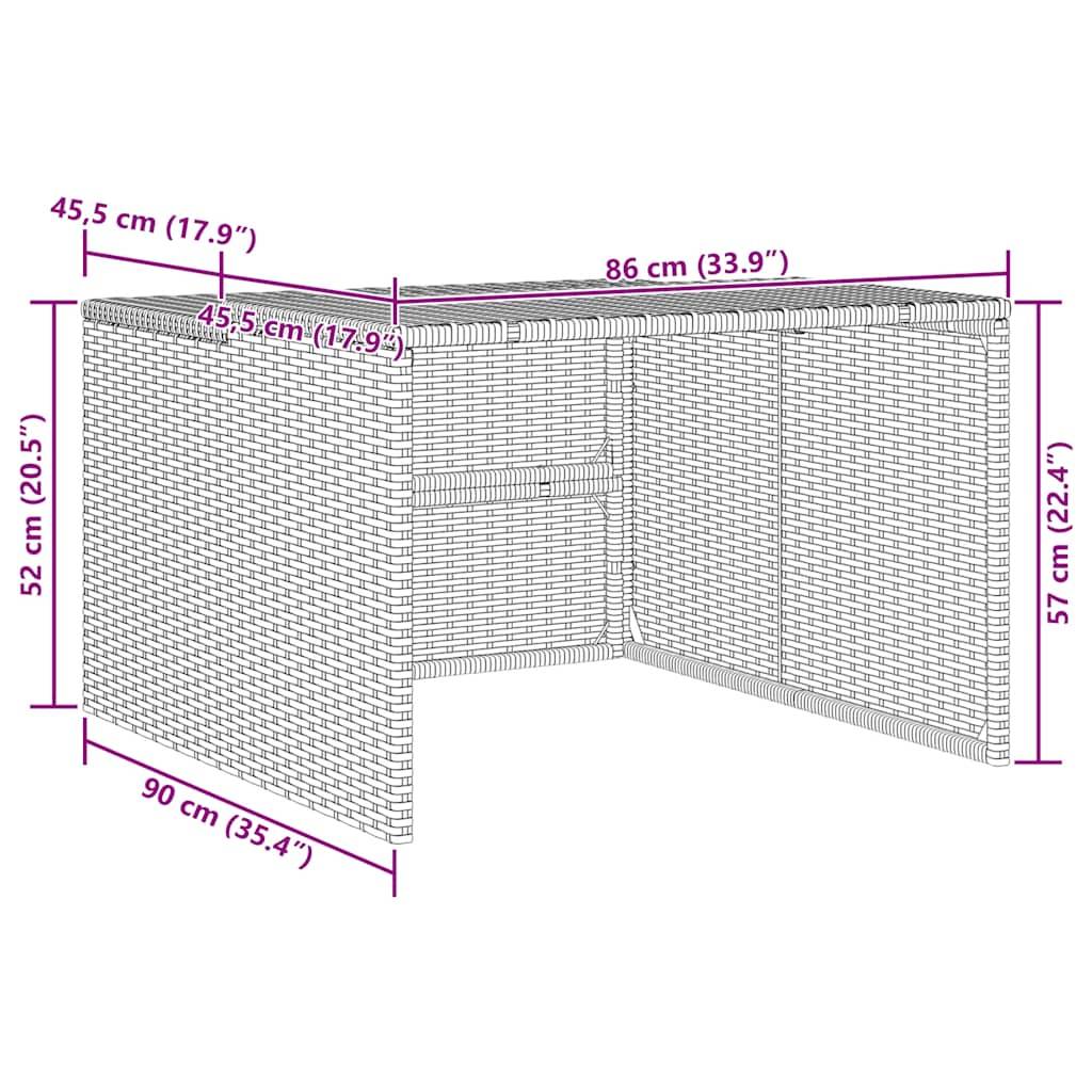 Vidaxl - Garage pour robot tondeuse gris 86x90x52/57 cm résine tressée vidaXL 365406 - Image 3