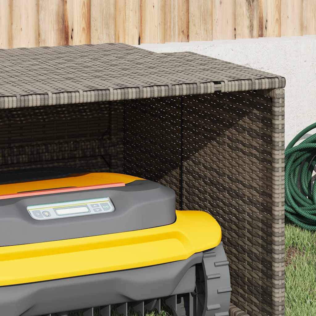 Vidaxl - Garage pour robot tondeuse gris 86x90x52/57 cm résine tressée vidaXL 365406 - Image 5