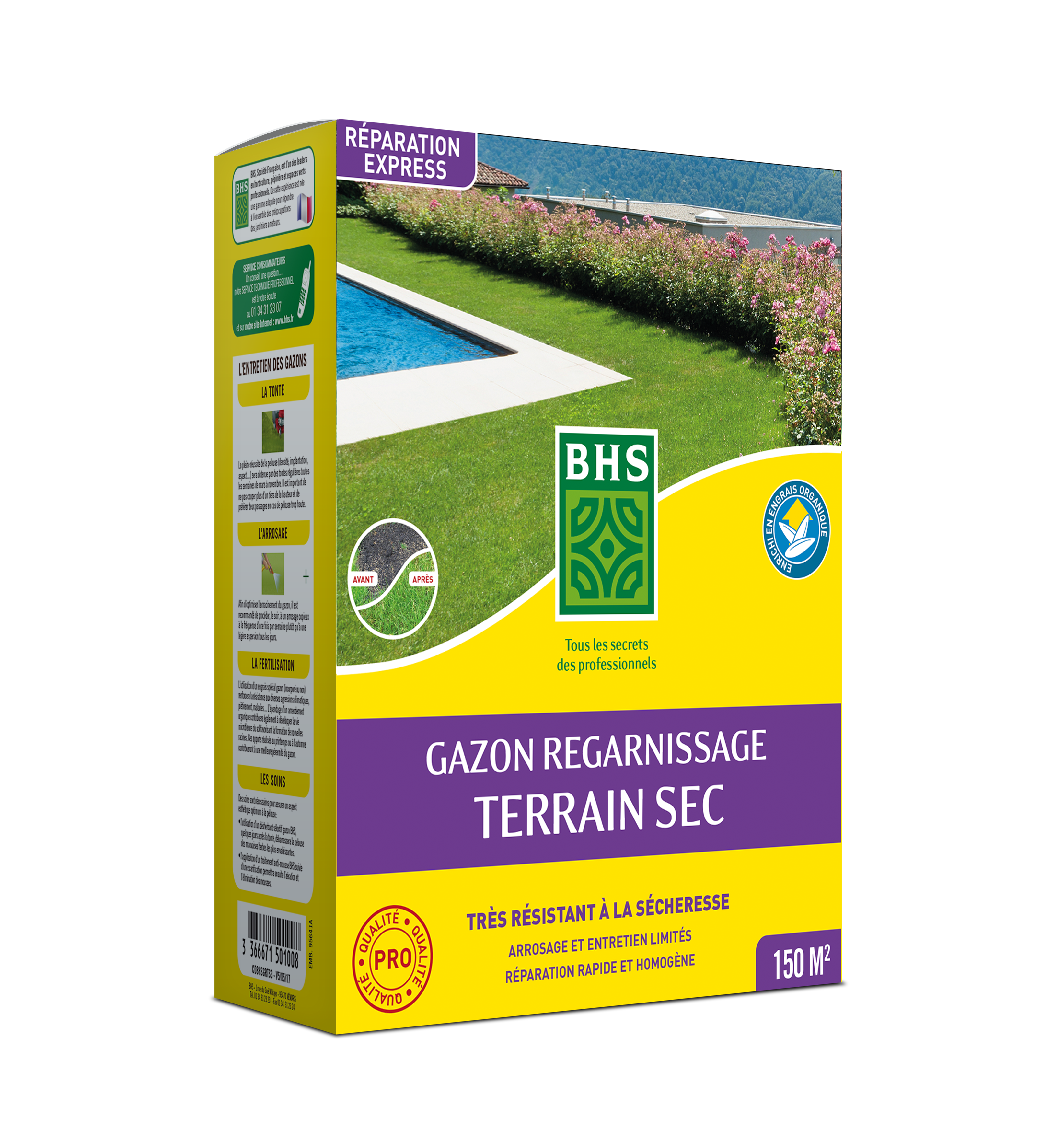 0 - SEMENCES GAZON REGARNISSAGE TERRAIN SEC 3KG