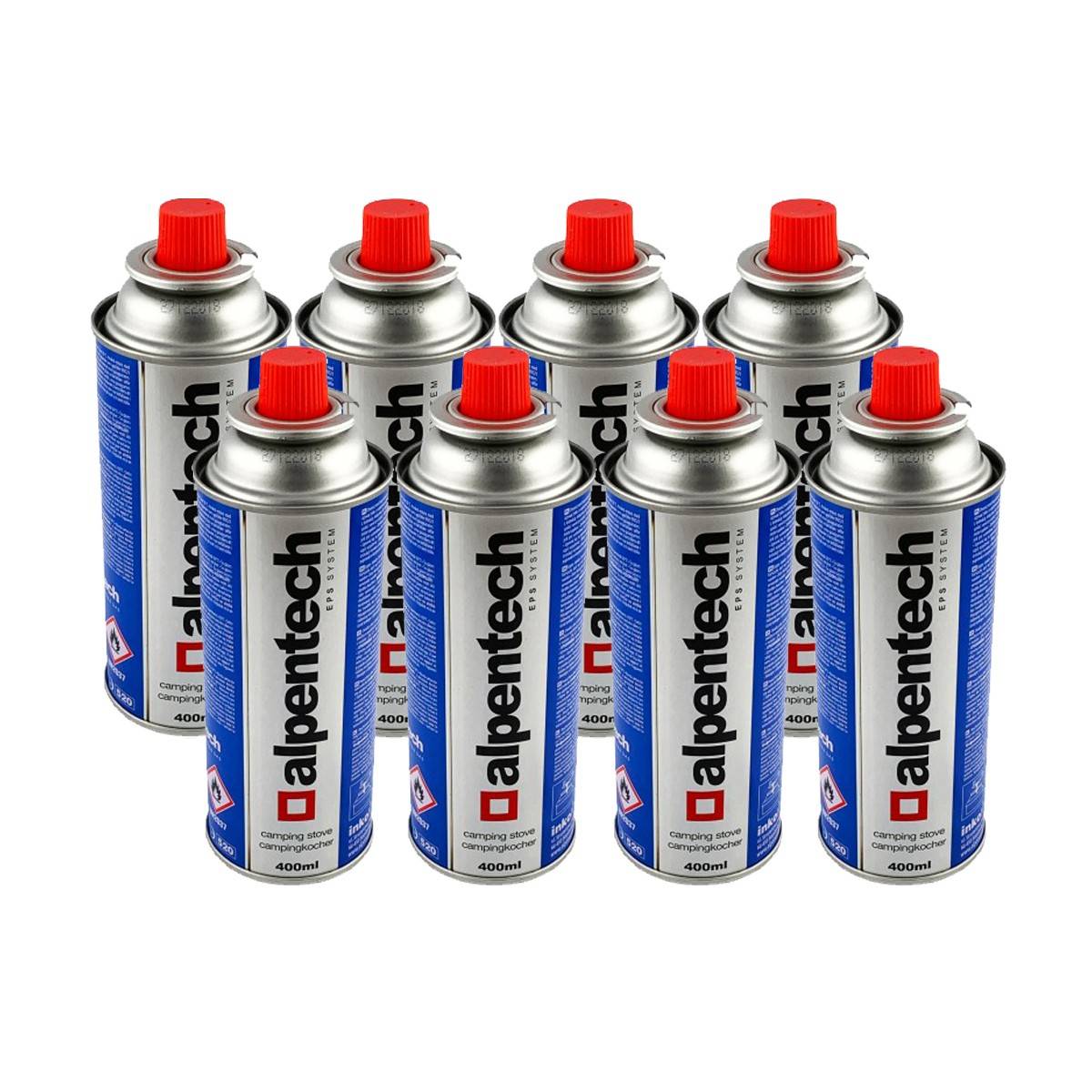 Pack de 8 cartouches gaz ALPENTECH 250g butane Bouteille de gaz UN2037 Bonbonne pour réchauds et désherbeurs thermiques - Image 1