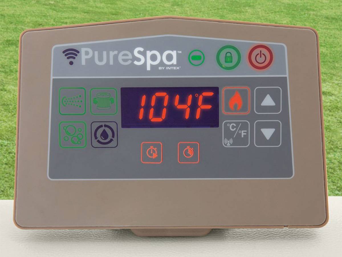 Kit spa gonflable Intex PureSpa Chevron carré Bulles 6 places + Kit d'entretien - Image 9