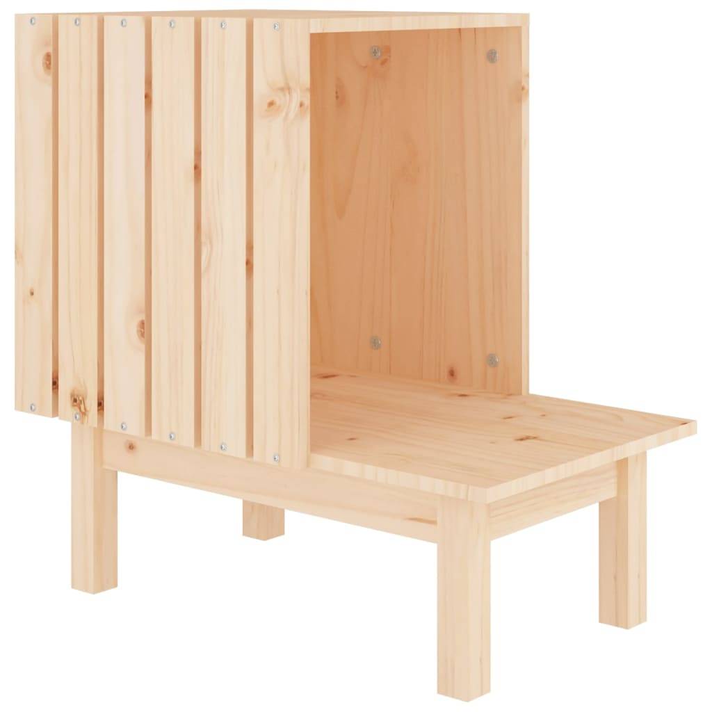 Maison pour chat bois de pin naturel 60 x 36 x 60 cm - PANGIVO - Image 2