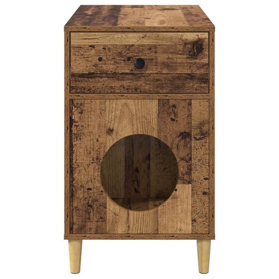 Maison pour chat bois d'ingénierie bois ancien 72 x 42.5 x 70 cm - PANGIVO - Image 7