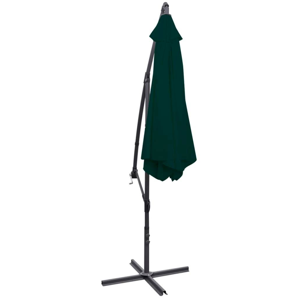 Helloshop26 - Parasol meuble de jardin en porte-à-faux 3 m vert - Image 4