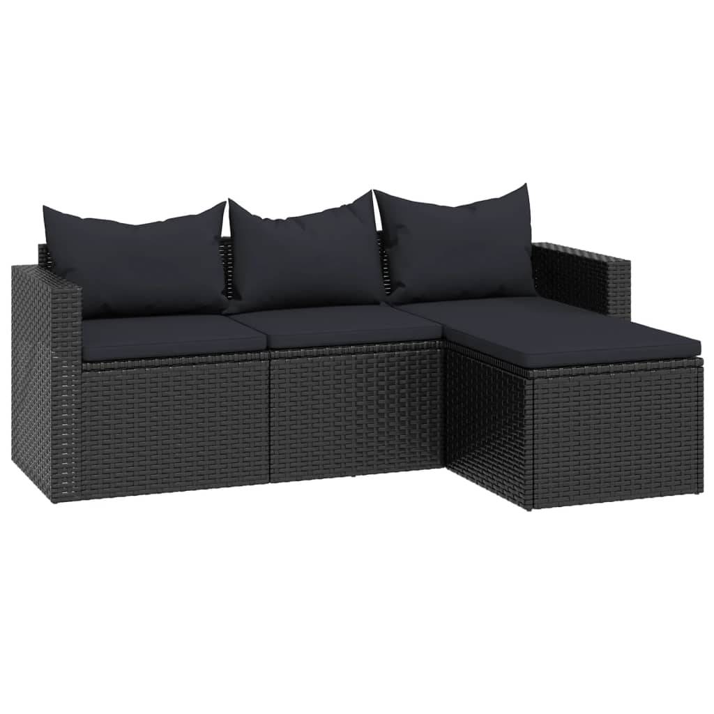 Vidaxl - Salon de jardin Noir Résine tressée vidaXL 362330 - Image 4