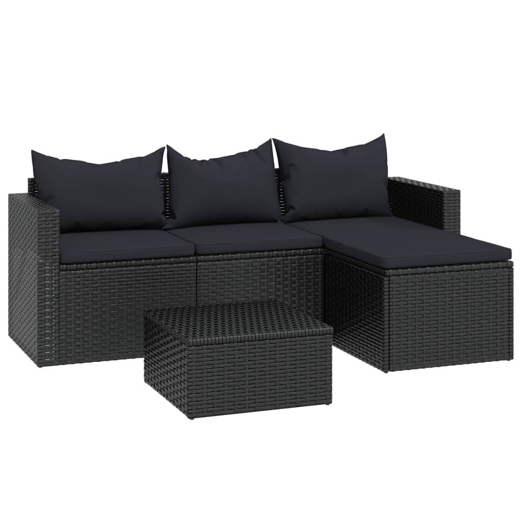 Vidaxl - Salon de jardin Noir Résine tressée vidaXL 362330 - Image 2