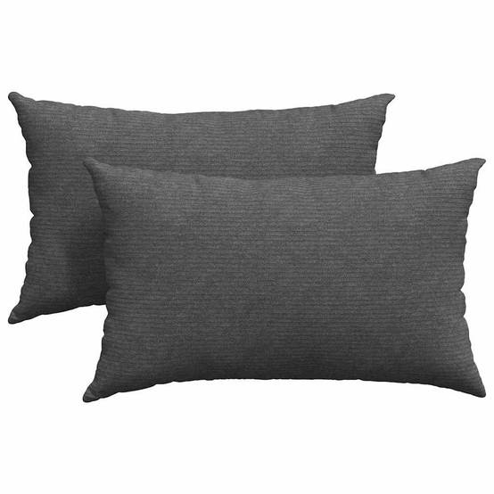 Coussins de canapé 2 pcs Gris foncé 50 x 30 cm Maison Chic - Image 1