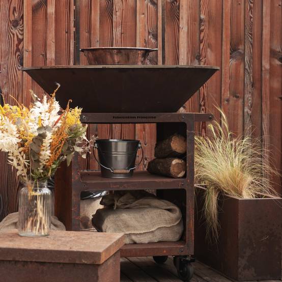 Brasero Pontaillac 98 Pro - Ø 94 cm Acier corten - OYAT - Image 2