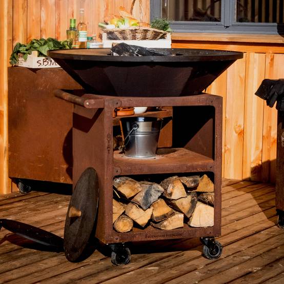 Brasero Pontaillac 98 Pro - Ø 94 cm Acier corten - OYAT - Image 3