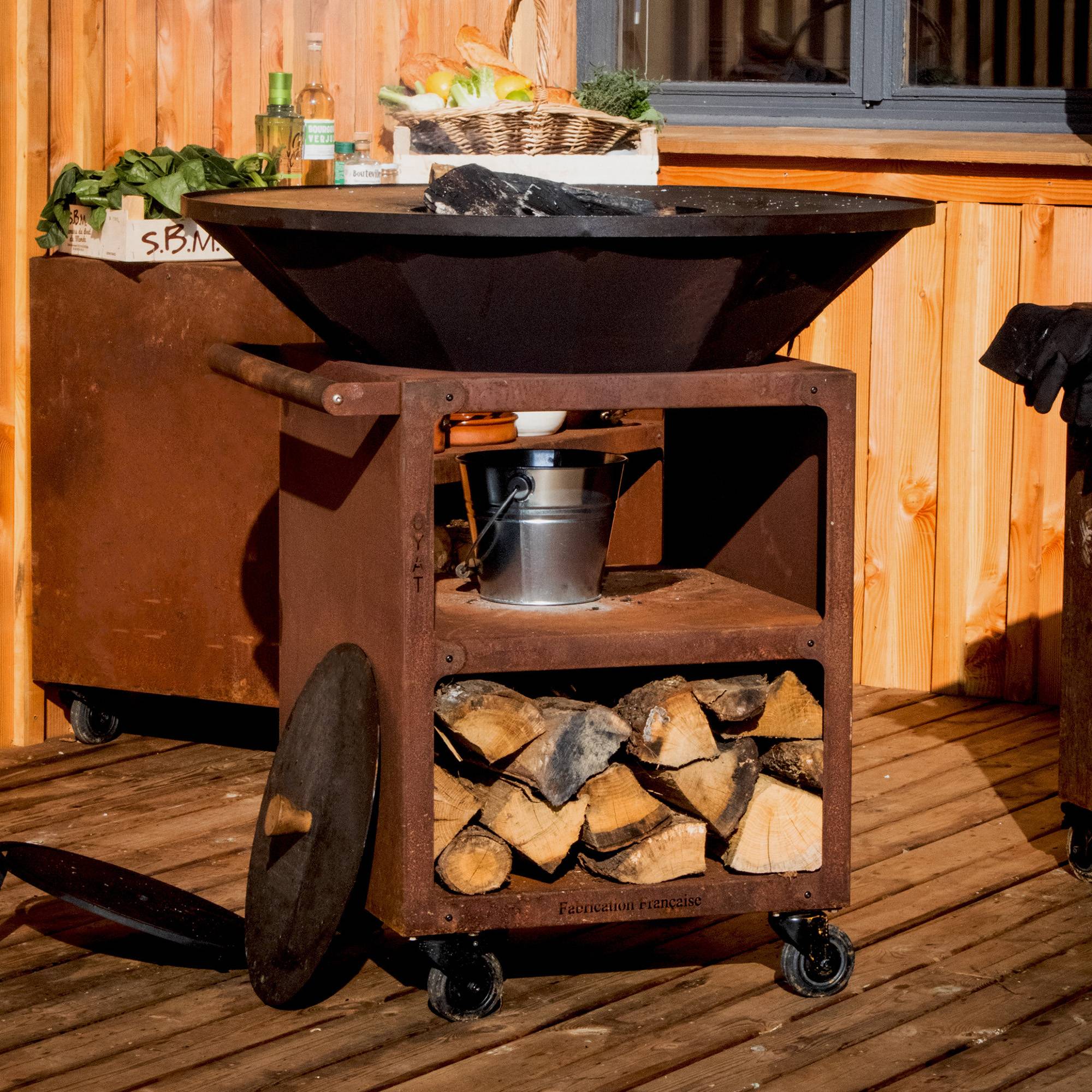 Brasero Pontaillac 98 Pro - Ø 94 cm Acier corten - OYAT - Image 3
