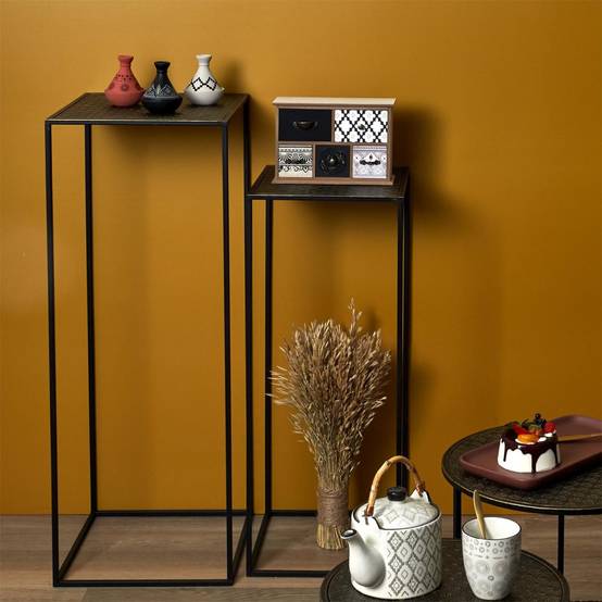 The Home Deco Factory - Sellette en métal martelé Mirage (Lot de 2) - Image 9