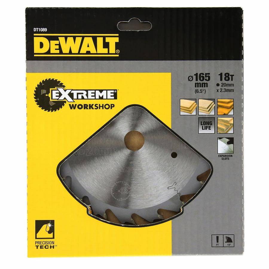 Lame scie circulaire plongeante 165x20 mm 18 Dents Extrême workshop DEWALT - DT1089-QZ - Image 2
