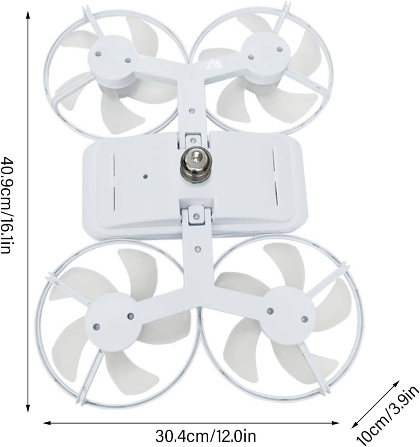 8 in 1 - Ventilateur Plafond LED avec Éclairage 360° Airflow Télécommande Intensité Variable Douille E27 pour Chambre Blanc - Image 5
