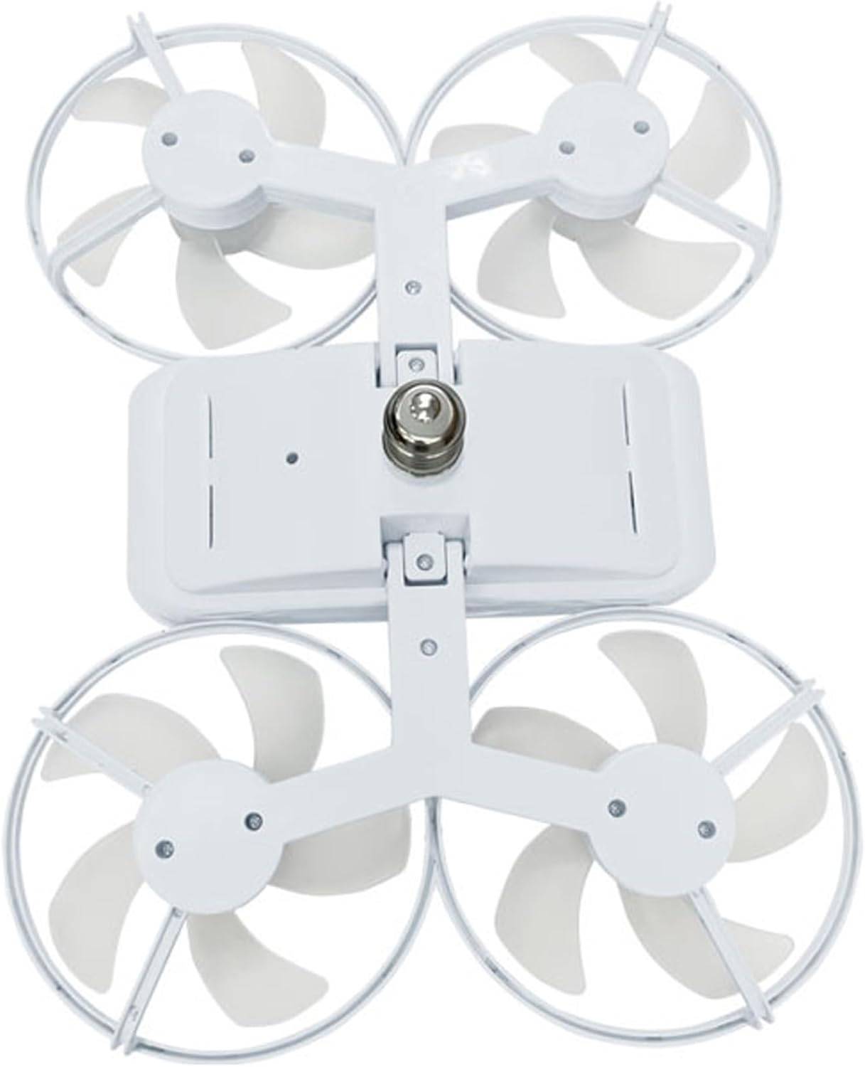 8 in 1 - Ventilateur Plafond LED avec Éclairage 360° Airflow Télécommande Intensité Variable Douille E27 pour Chambre Blanc - Image 1