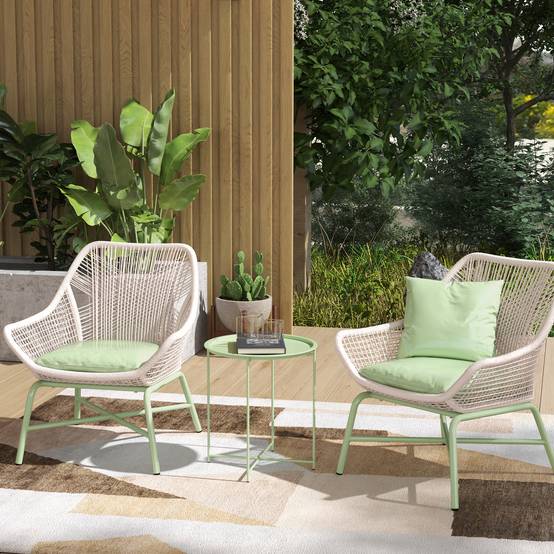 Petite table basse ronde table d'appoint plateau amovible avec bord relevé pieds pliables en acier Ø 46 x 53 cm vert - Image 3