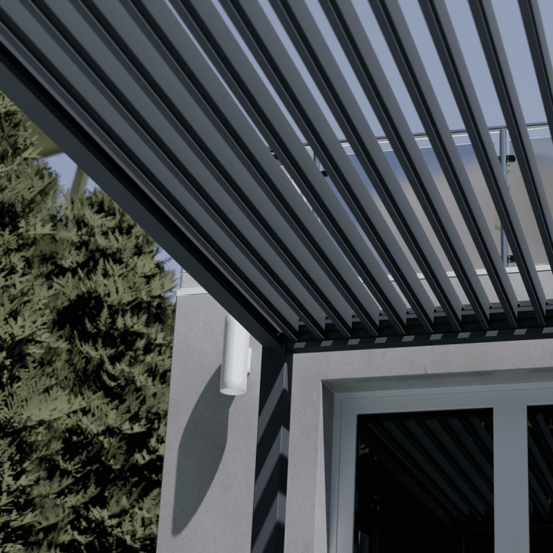 Ombrea - Pergola bioclimatique Ombréa autoportante 4x4M - Anthracite - ELMO Ombréa - Image 5