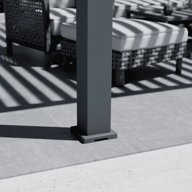 Ombrea - Pergola bioclimatique Ombréa autoportante 4x4M - Anthracite - ELMO Ombréa - Image 7