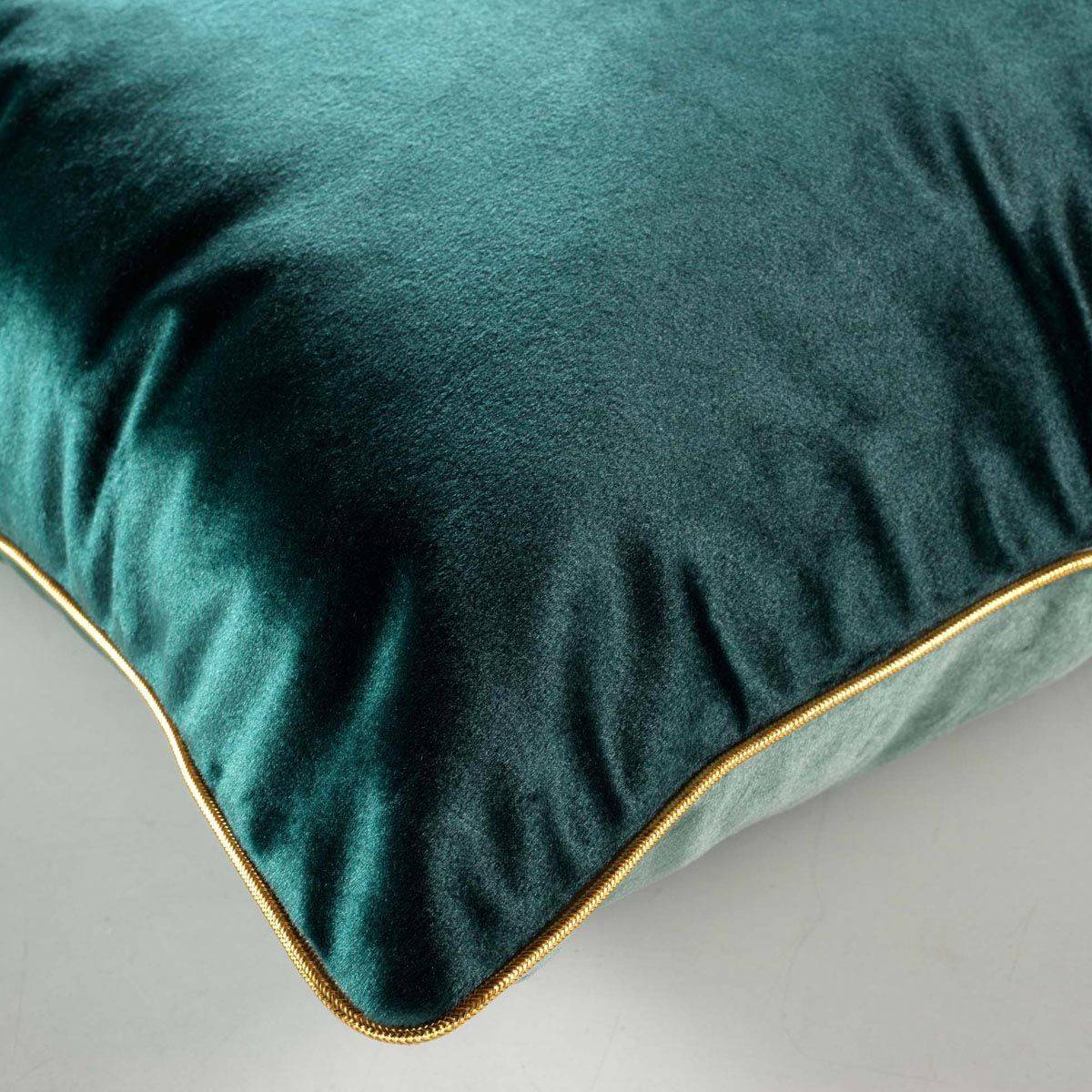 Coussin Déco Velours "Noria" 45x45cm Bleu Pétrole - Image 3