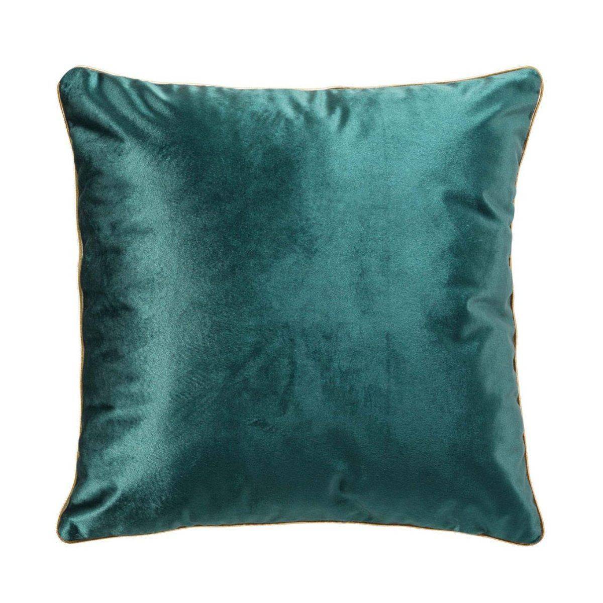 Coussin Déco Velours "Noria" 45x45cm Bleu Pétrole - Image 1