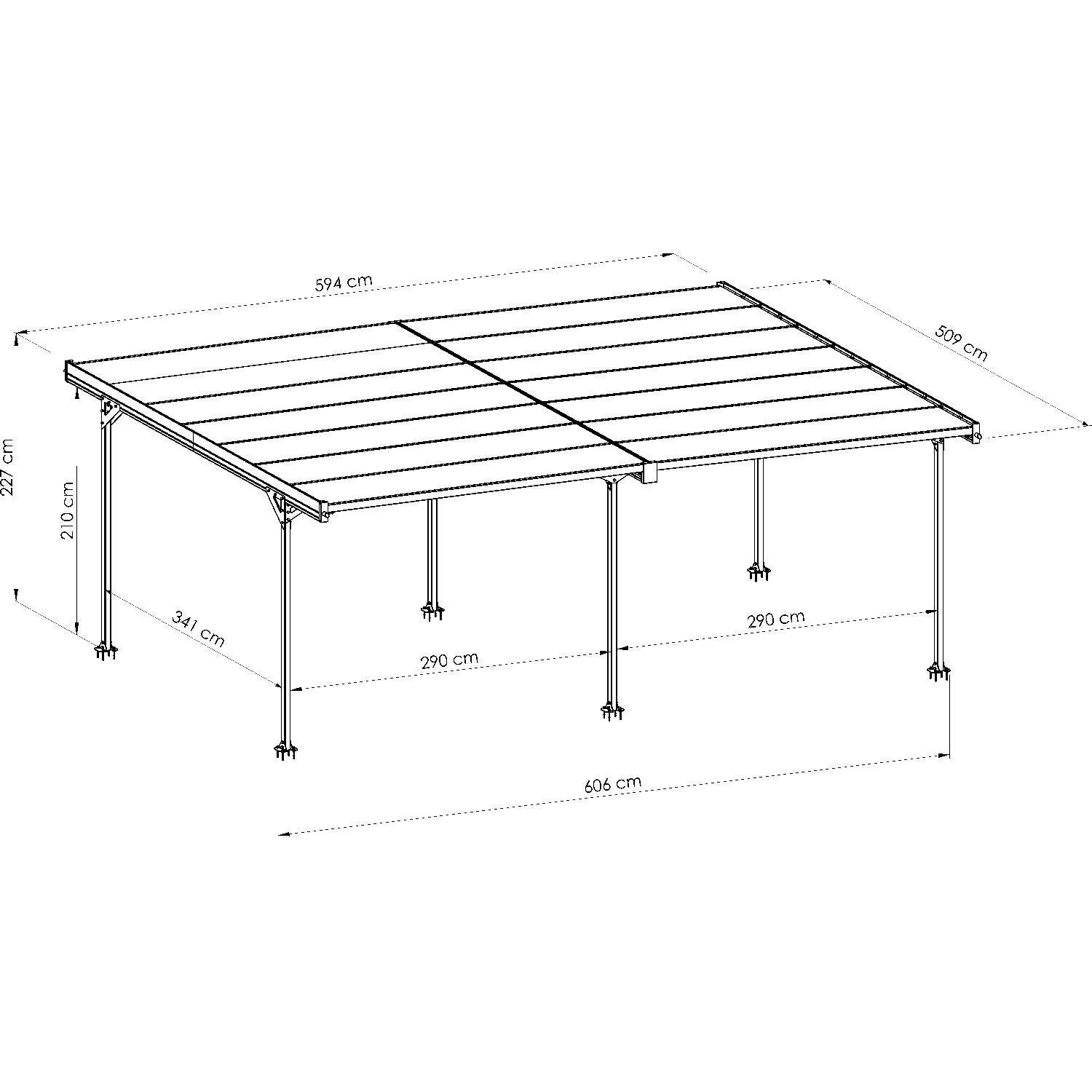 Trigano Jardin - Carport double aluminium Trigano - Mistral Double - 30 m² - Image 6